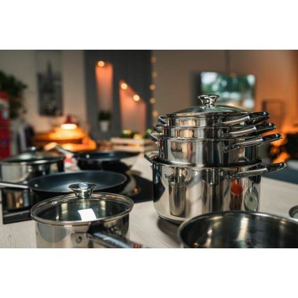 Tefal - Conjunto de utensílios de cozinha 9 pçs COOK EAT aço inoxidável