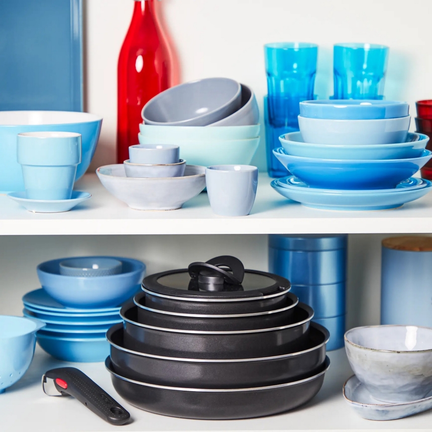 Tefal - Conjunto de utensílios para cozinha 10 unid. INGENIO EASY COOK & CLEAN BLACK
