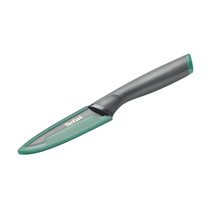 Tefal - Faca de corte em aço inoxidável FRESH KITCHEN 9 cm cinza/verde