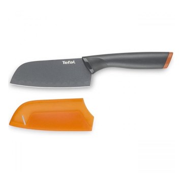Tefal - Faca de aço inoxidável santoku FRESH KITCHEN 12 cm cinzento/laranja
