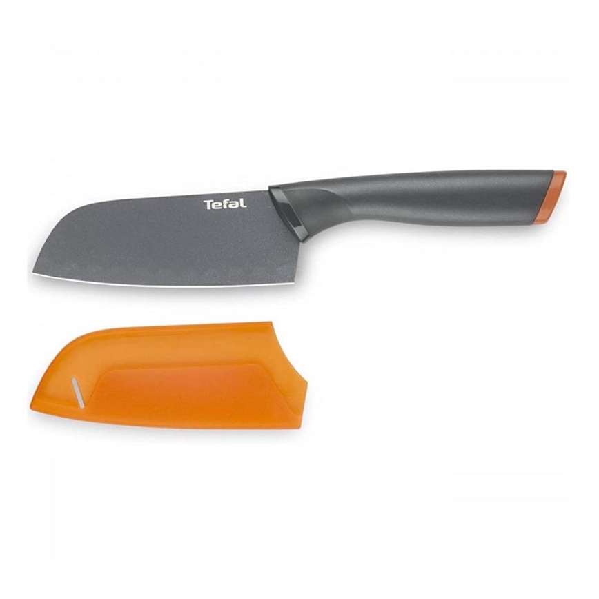 Tefal - Faca de aço inoxidável santoku FRESH KITCHEN 12 cm cinzento/laranja