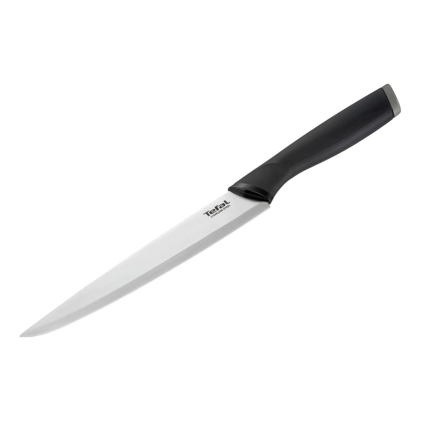 Tefal - Faca de trinchar em aço inoxidável COMFORT 20 cm cromado brilhante/preto