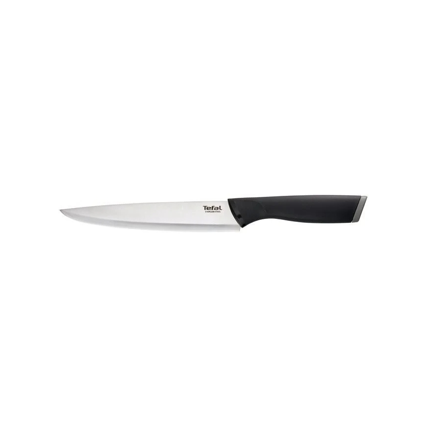 Tefal - Faca de trinchar em aço inoxidável COMFORT 20 cm cromado brilhante/preto