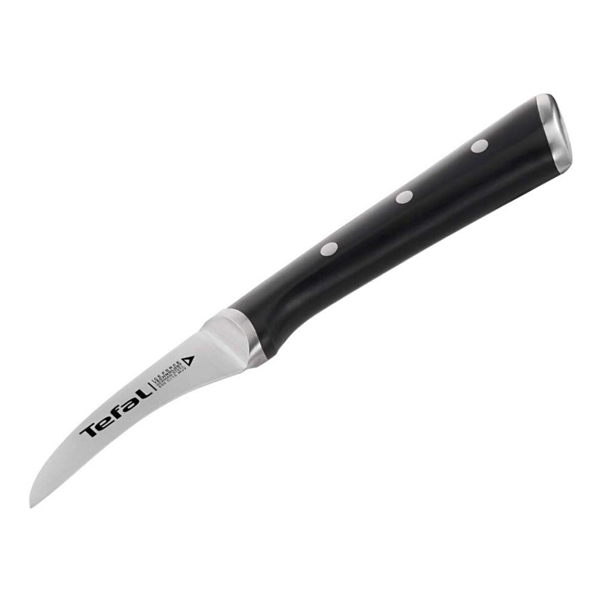 Tefal - Faca de trinchar em aço inoxidável ICE FORCE 7 cm cromado brilhante/preto