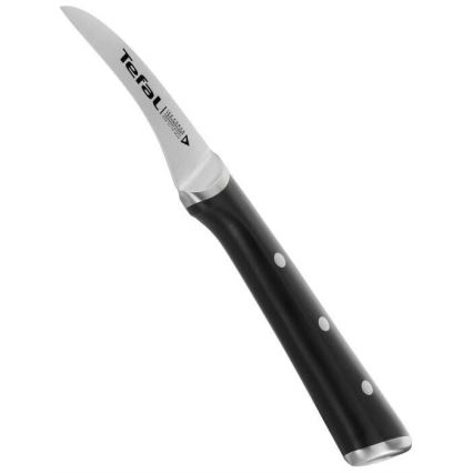 Tefal - Faca de trinchar em aço inoxidável ICE FORCE 7 cm cromado brilhante/preto