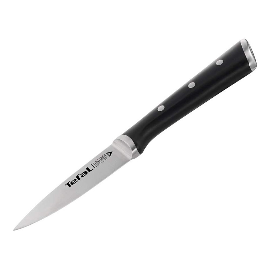 Tefal - Faca de trinchar em aço inoxidável ICE FORCE 9 cm cromado brilhante/preto