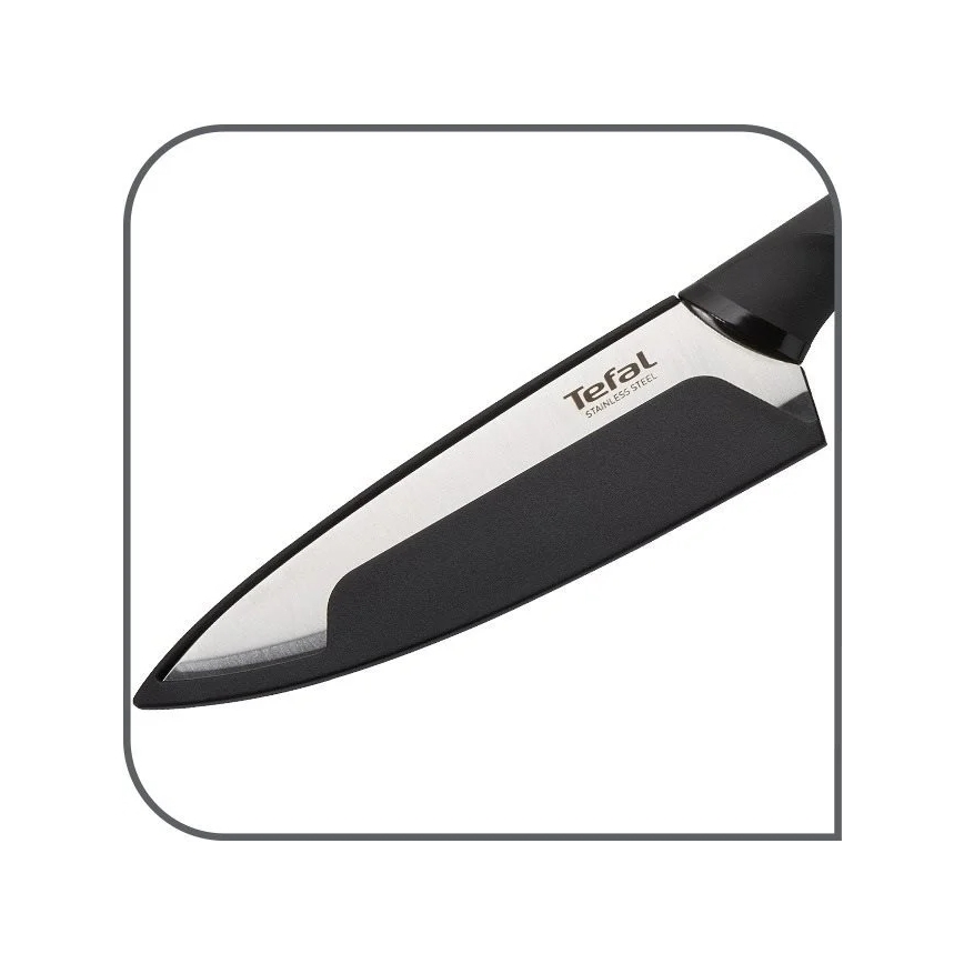 Tefal - Faca universal em aço inoxidável COMFORT 12 cm cromado brilhante/preto