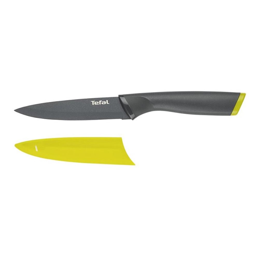 Tefal - Faca universal em aço inoxidável FRESH KITCHEN 12 cm cinzento/verde