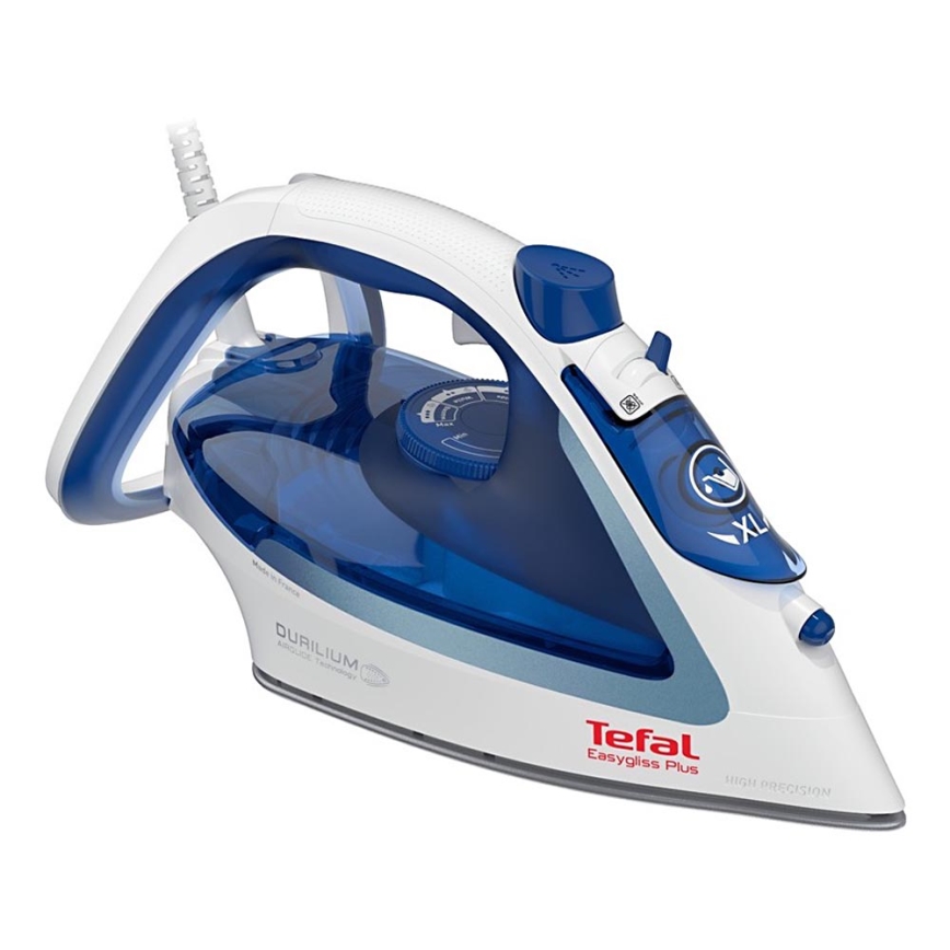 Tefal - Ferro de engomar STEAM IRONS EASYGLISS 2500W/230V branco/azul