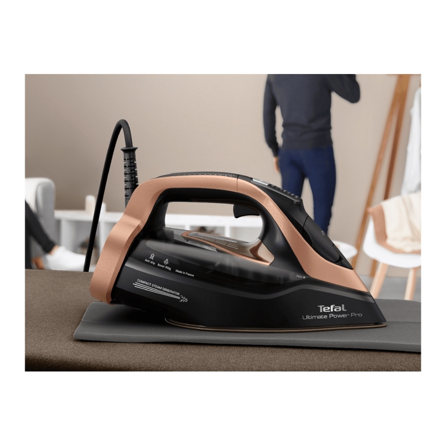 Tefal - Ferro de engomar ULTIMATE POWER 3200W/230V cobre/preto