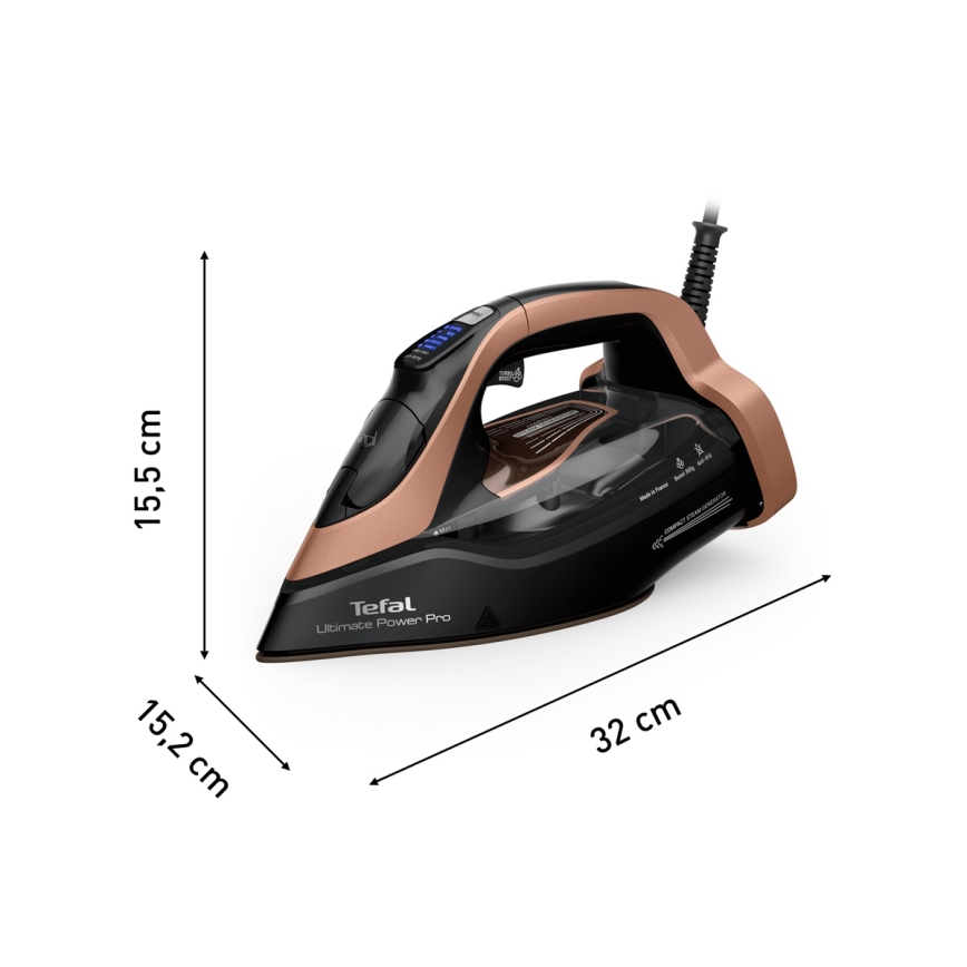 Tefal - Ferro de engomar ULTIMATE POWER 3200W/230V cobre/preto