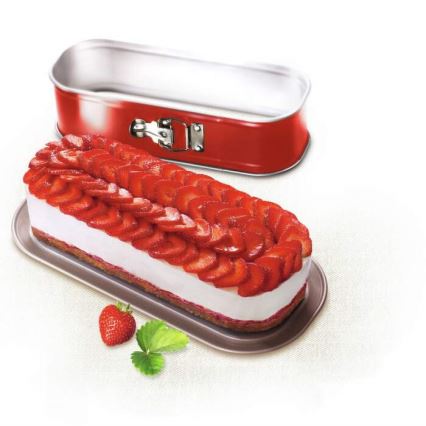 Tefal - Forma oval rebatível DELIBAKE 30x11 cm vermelho