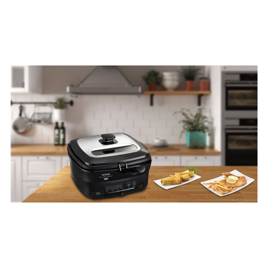 Tefal - Fritadeira 2 l VERSALION DE LUXE 7em1 1600W/230V preto