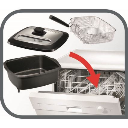 Tefal - Fritadeira 2 l VERSALION DE LUXE 7em1 1600W/230V preto