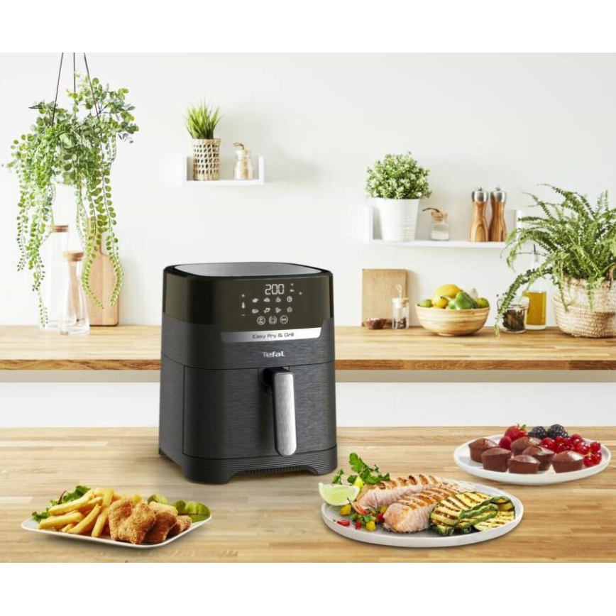 Tefal - Fritadeira de ar quente 4,2 l EASY FRY&GRILL 2em1 1550W/230V preto