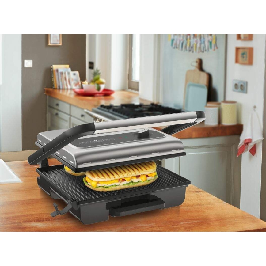 Tefal - Grelhador de contacto INICIO 2000W/230V preto/aço inoxidável