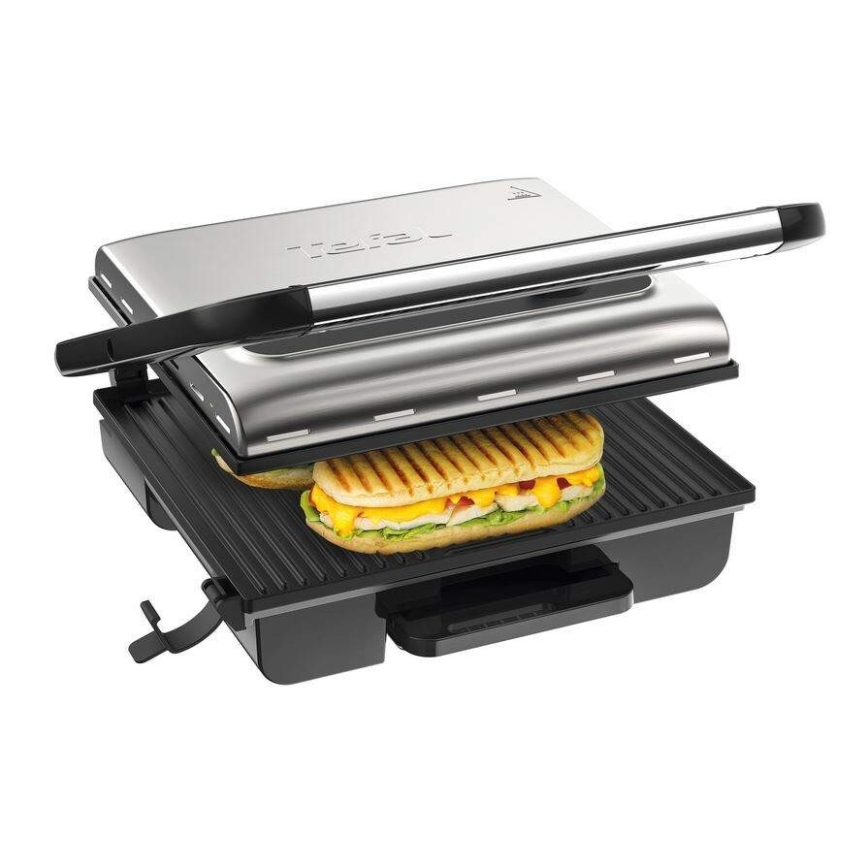 Tefal - Grelhador de contacto INICIO 2000W/230V preto/aço inoxidável