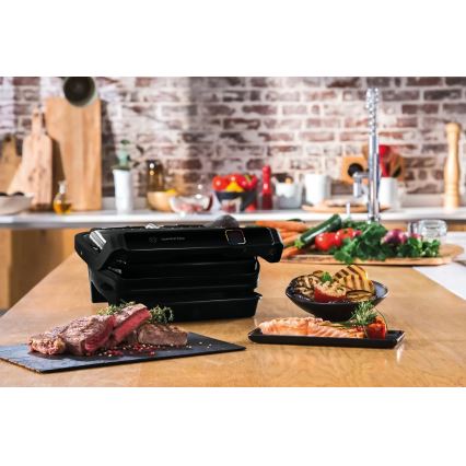 Tefal - Grelhador de contacto OPTIGRILL ELITE 2000W/230V preto