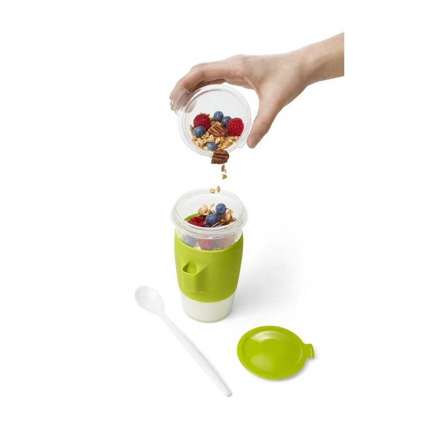 Tefal - Jarra de iogurte com uma colher 0,45 l MASTER SEAL TO GO verde