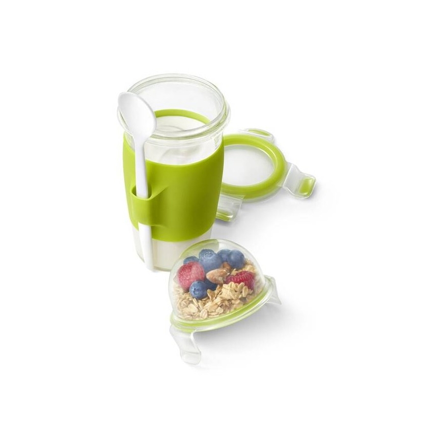 Tefal - Jarra de iogurte com uma colher 0,45 l MASTER SEAL TO GO verde