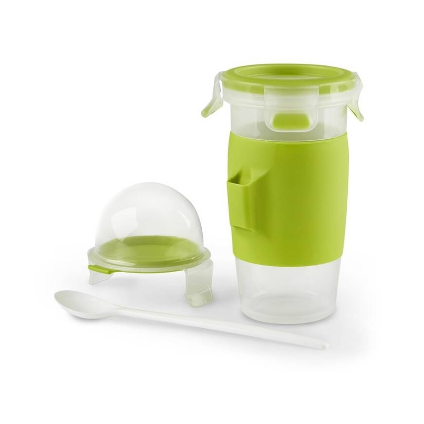 Tefal - Jarra de iogurte com uma colher 0,45 l MASTER SEAL TO GO verde