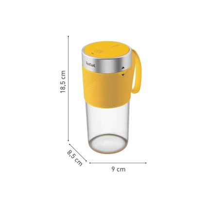 Tefal - Liquidificador de batidos BLENDFORCE 50W/5V 1200 mAh amarelo