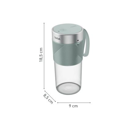 Tefal - Liquidificador de batidos BLENDFORCE 50W/5V 1200 mAh menta