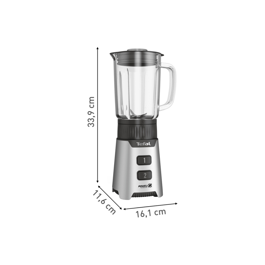 Tefal - Liquidificadora  BLENDFORCE 400W/230V aço inoxidável/preto
