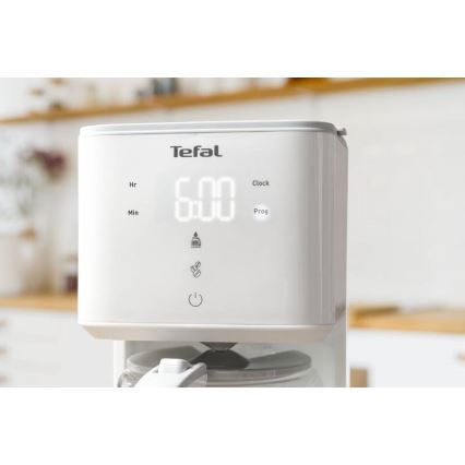 Tefal - Máquina de café com visor LCD SENSE 1000W/230V branco