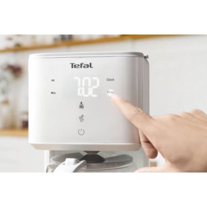 Tefal - Máquina de café com visor LCD SENSE 1000W/230V branco