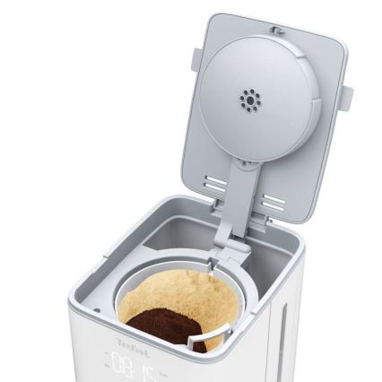 Tefal - Máquina de café com visor LCD SENSE 1000W/230V branco