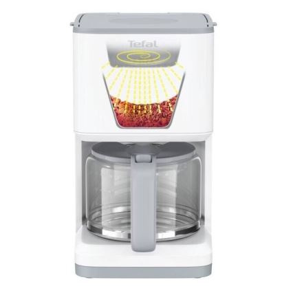 Tefal - Máquina de café com visor LCD SENSE 1000W/230V branco