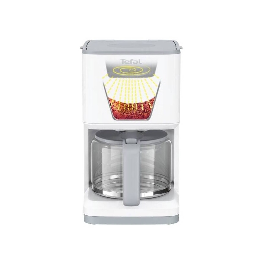 Tefal - Máquina de café com visor LCD SENSE 1000W/230V branco