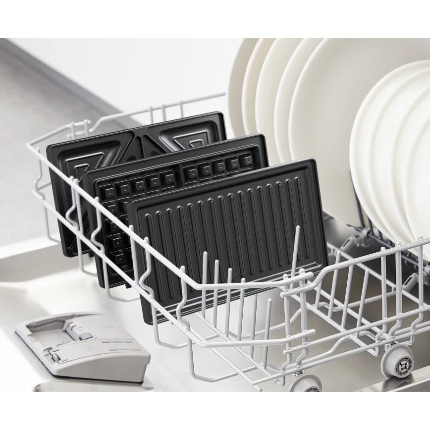 Tefal - Máquina de fazer sandes ULTRA COMPACT 3em1 700W/230V preto/cromado mate