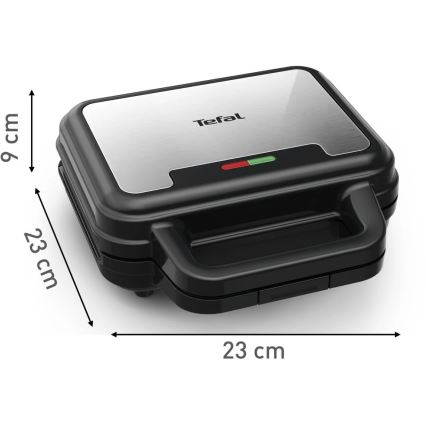 Tefal - Máquina de fazer sandes ULTRA COMPACT 3em1 700W/230V preto/cromado mate