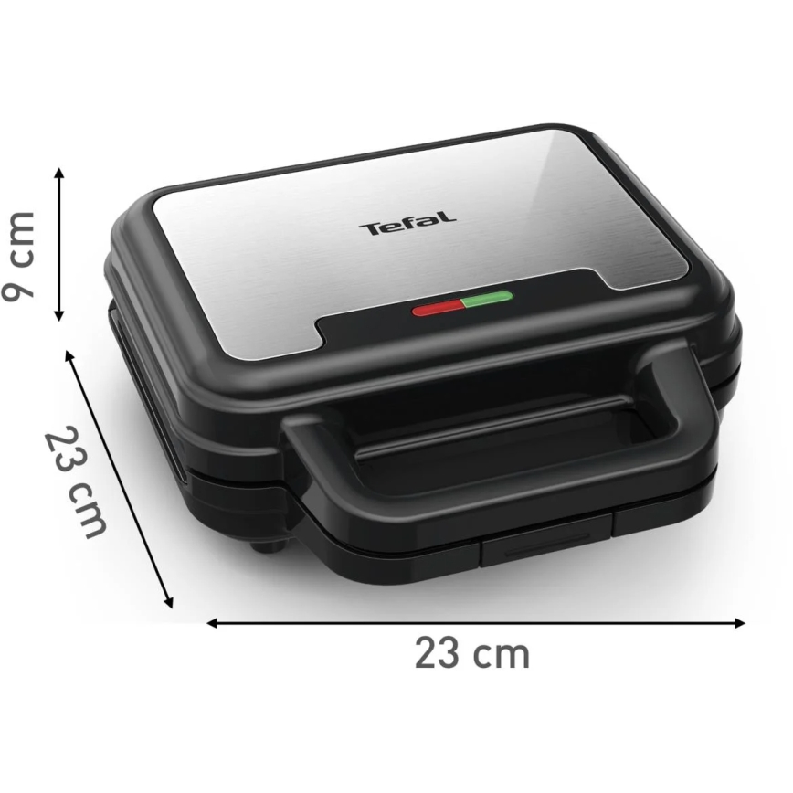 Tefal - Máquina de fazer sandes ULTRA COMPACT 3em1 700W/230V preto/cromado mate
