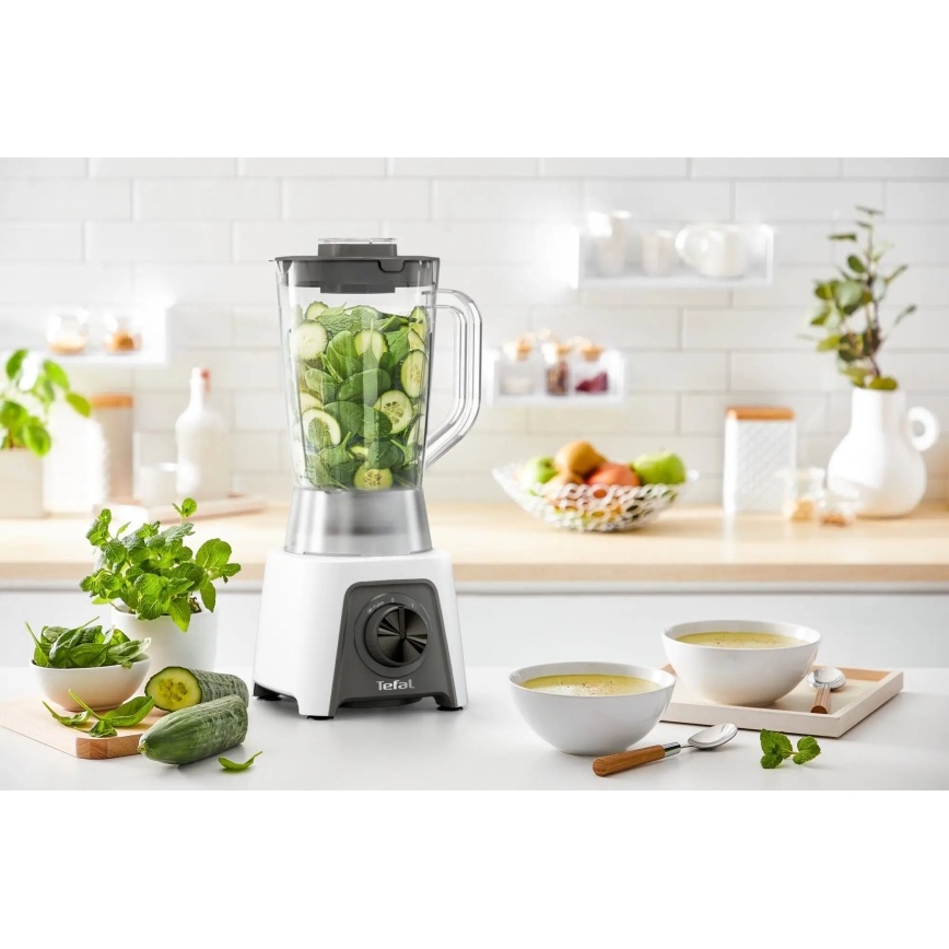 Tefal - Misturadora de mesa 1,5 l BLENDEO+ 450W/230V cinzento/branco