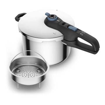 Tefal - Panela de pressão 6 l SECURE TRENDY aço inoxidável