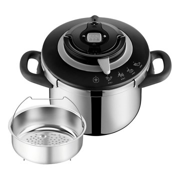 Tefal - Panela de pressão CLIPSO+ CHEF 6 L em aço inoxidável