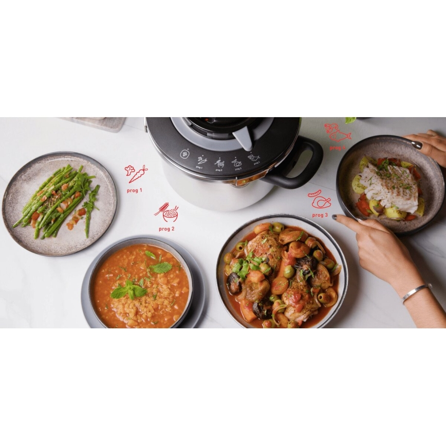 Tefal - Panela de pressão CLIPSO+ CHEF 6 L em aço inoxidável