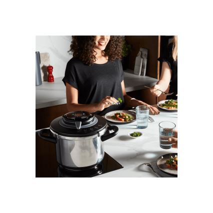 Tefal - Panela de pressão CLIPSO+ CHEF 6 L em aço inoxidável