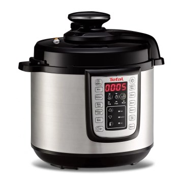 Tefal - Panela de pressão elétrica multifuncional ALL IN ONE POT 1100W/230V cromado mate/preto