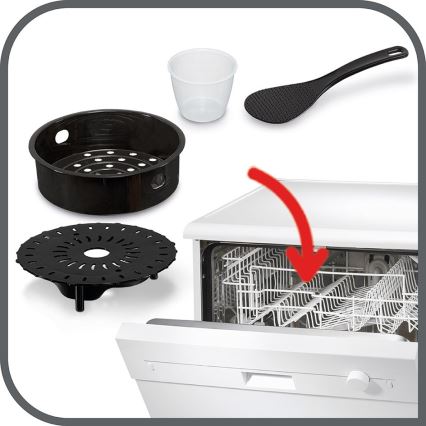 Tefal - Panela de pressão elétrica multifuncional ALL IN ONE POT 1100W/230V cromado mate/preto