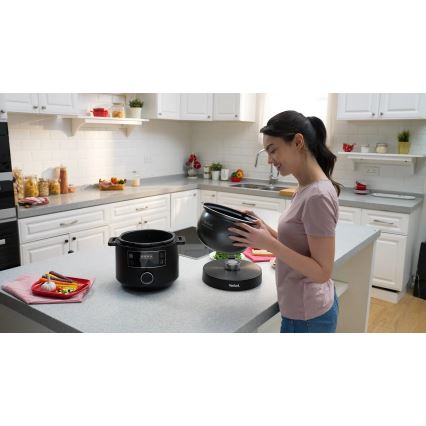 Tefal - Panela elétrica multifunções TURBO CUISINE 4,8 l 1090W/230V preto