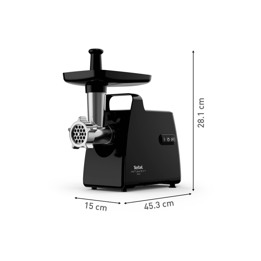 Tefal - Picador de carne 6em1 2000W/230V preto