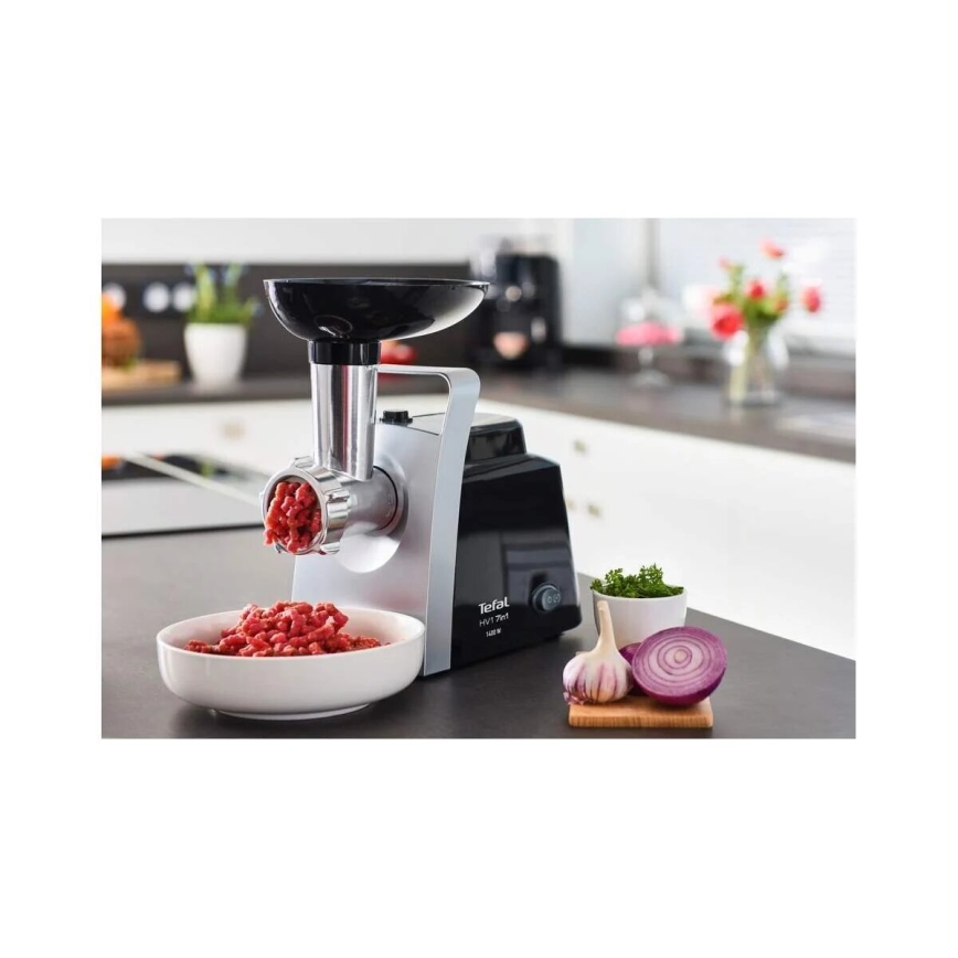 Tefal - Picador de carne 7em1 1400W/230V preto/prateado