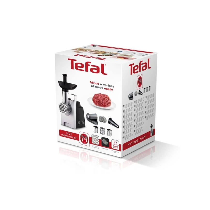 Tefal - Picador de carne 7em1 1400W/230V preto/prateado