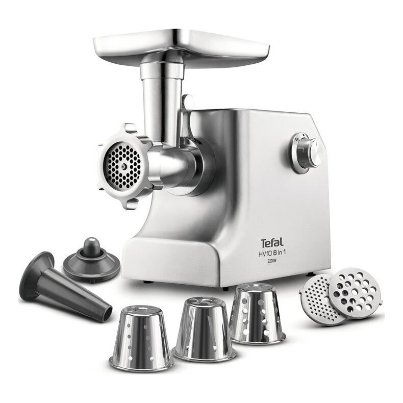 Tefal - Picador de carne 8em1 2200W/230V prateado