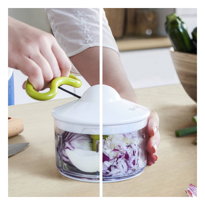 Tefal - Picador manual 5 SECOND CHOPPER 500 ml verde/branco