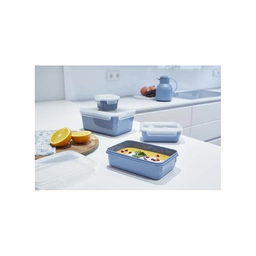 Tefal - Recipiente para alimentos 0,55 l MSEAL COLOR azul